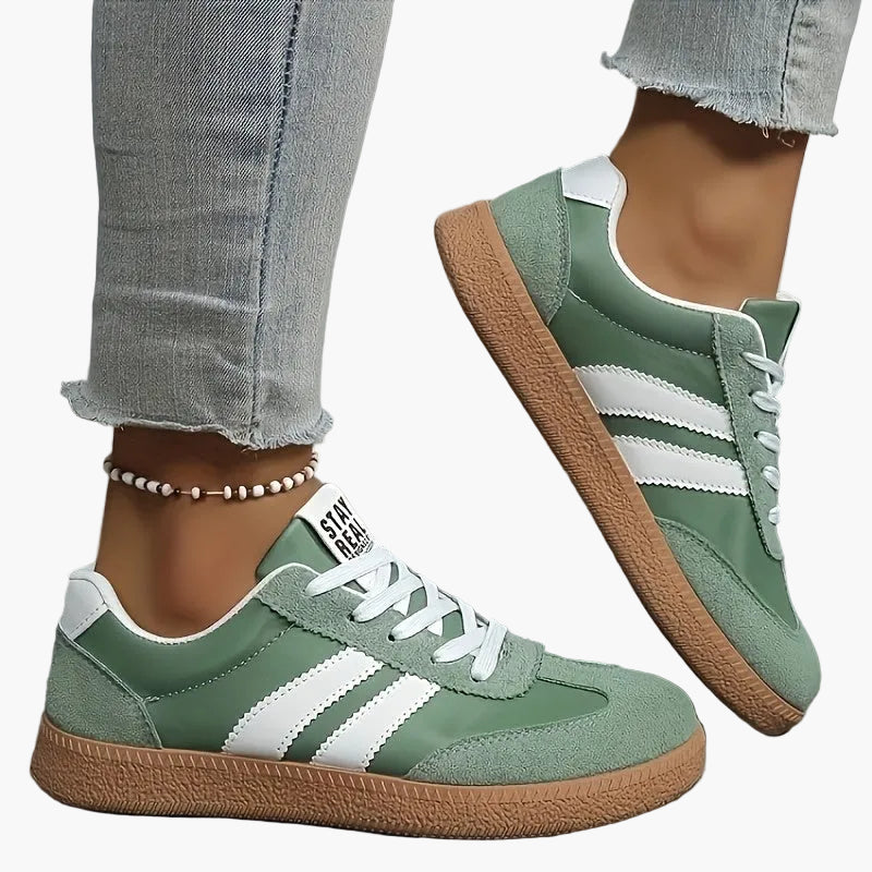 Dam Sneakers Retro Stil Vardagsträningsskor Avslappnad Komfort