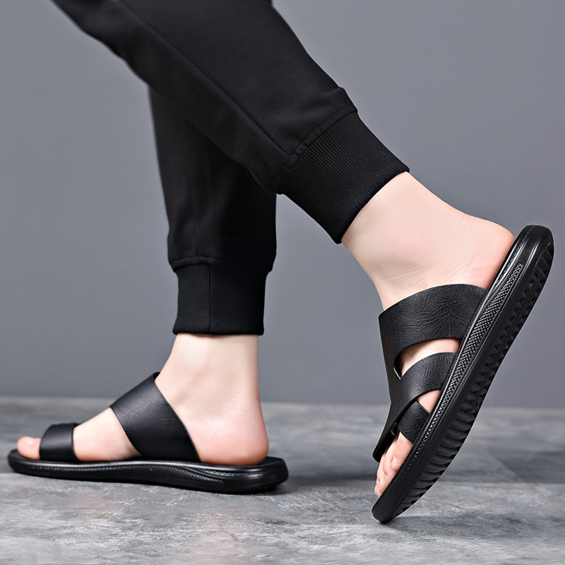 Herrsandaler för vardag och fritid – Sportig design, öppen tå, bekväma slip-on