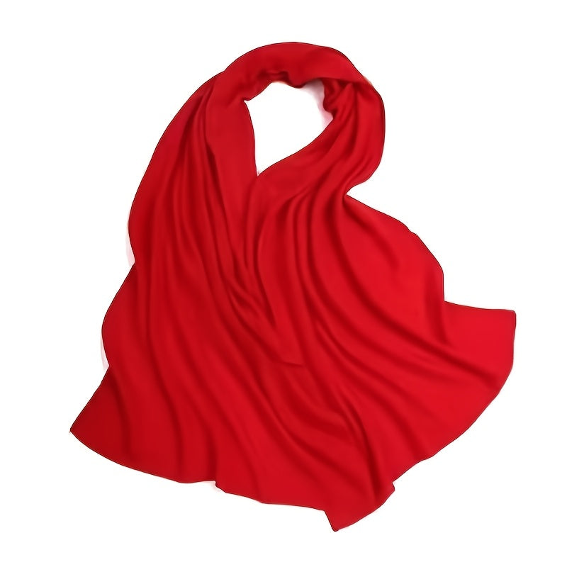 Mjuk sjal för dam i enfärgad design