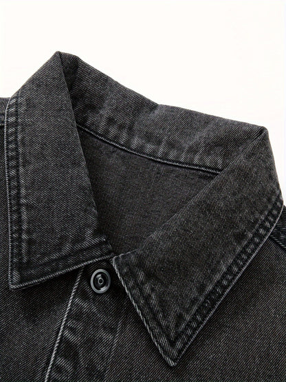 Herrväst i denim – Ärmfri, avslappnad stil för vardagsbruk