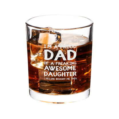 Herrarnas whiskeyglas med rolig text – Perfekt present till pappa från dotter, fars dag, baraccessoar