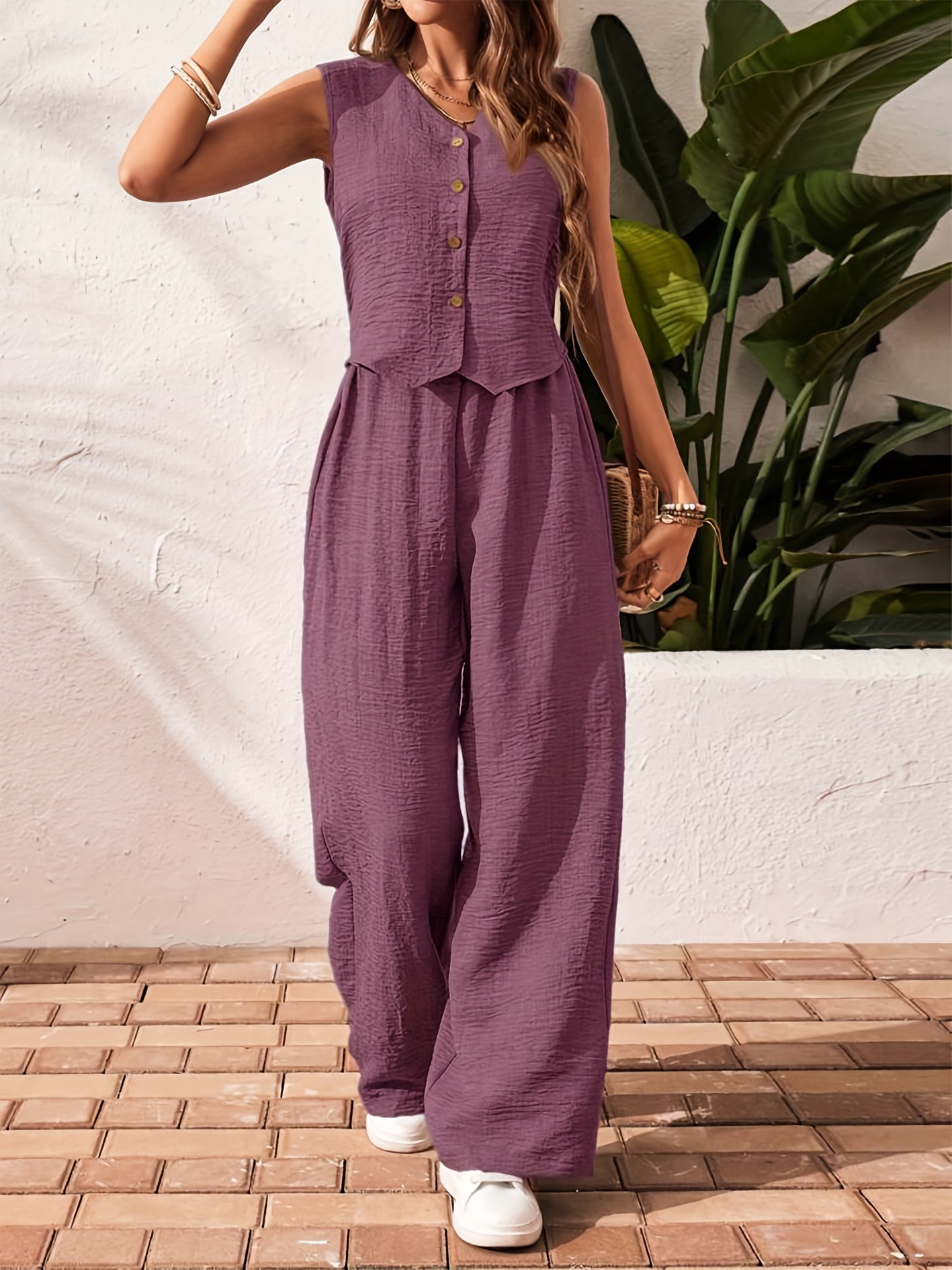 Dam Byxdress Ärmös Elegant Västlook Vår/Sommar Fest & Vardag
