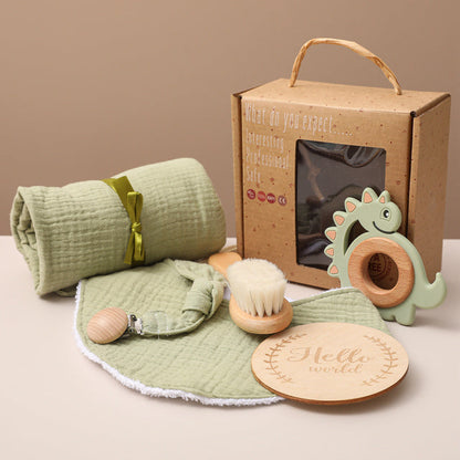 Unisex Baby Presentset med Djurtema – Perfekt Gåva för Nyfödda och Babyshower
