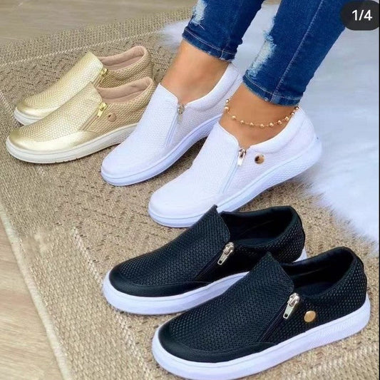 Tanya – Casual Sports Fashion Sneakers med Dragkedja