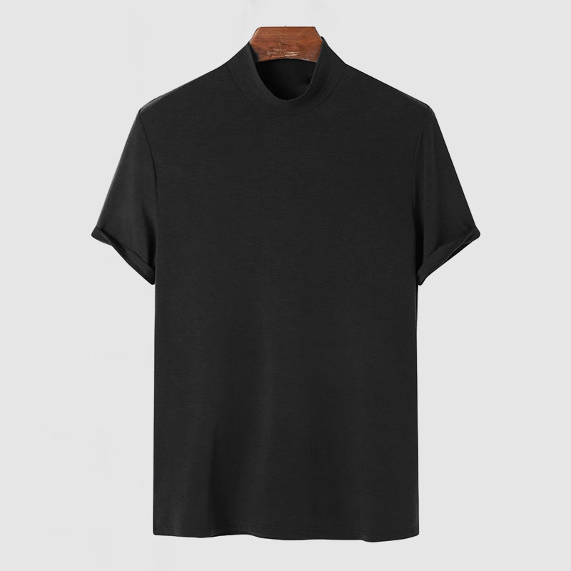 Herr T-shirt med hög krage – Modern, stilren och mångsidig överdel för vardag och fest