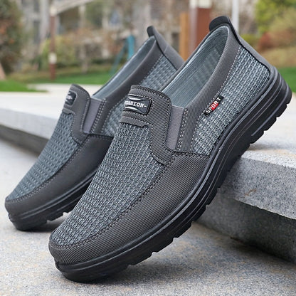 Herrar Slip-on Andningsbara Vardagsloafers – Stilrena Skor för Fritid och Promenader