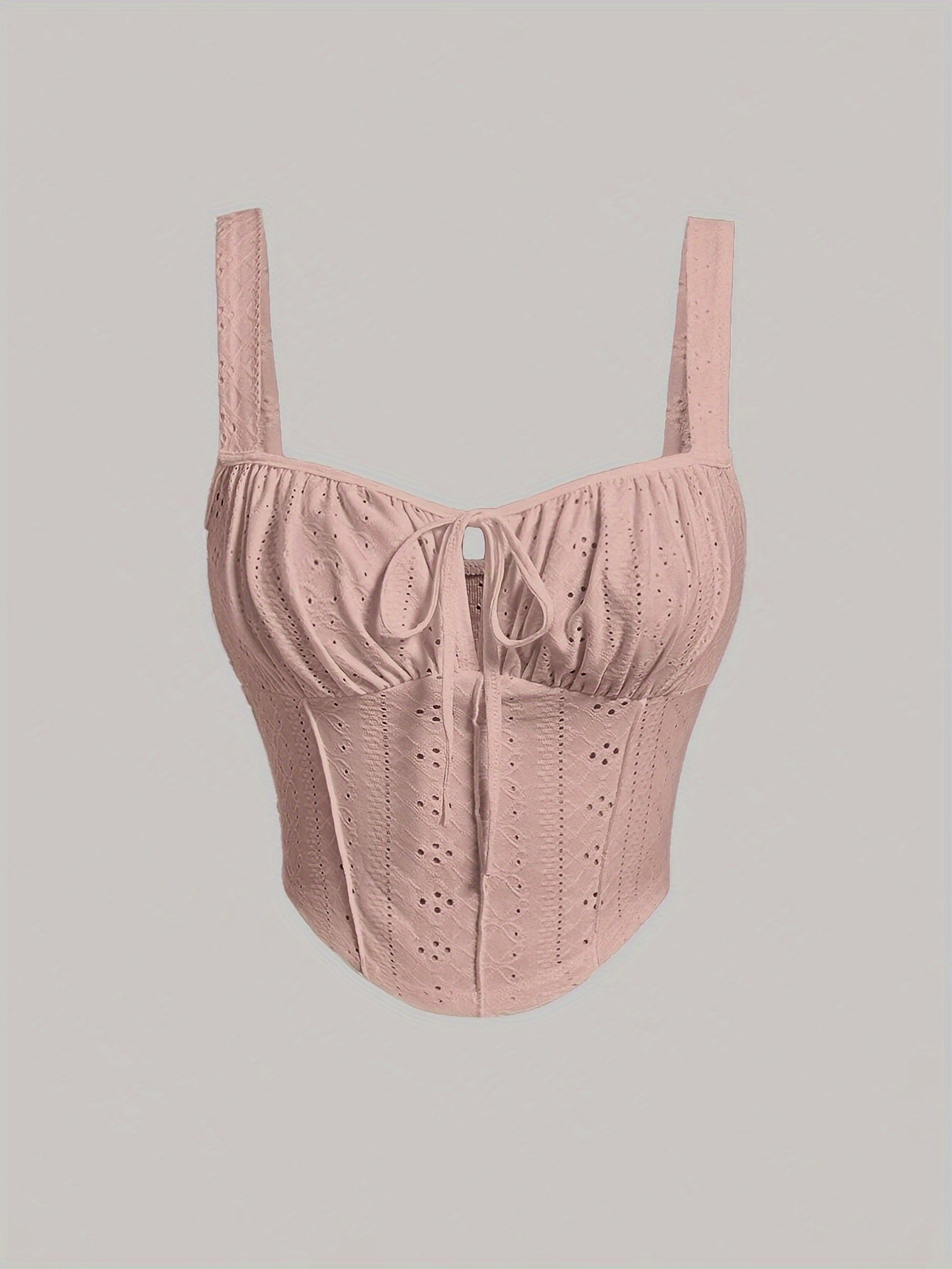 Dam Bustier Top med Knytning – Feminint och Trendigt Modeplagg för Vår och Sommar