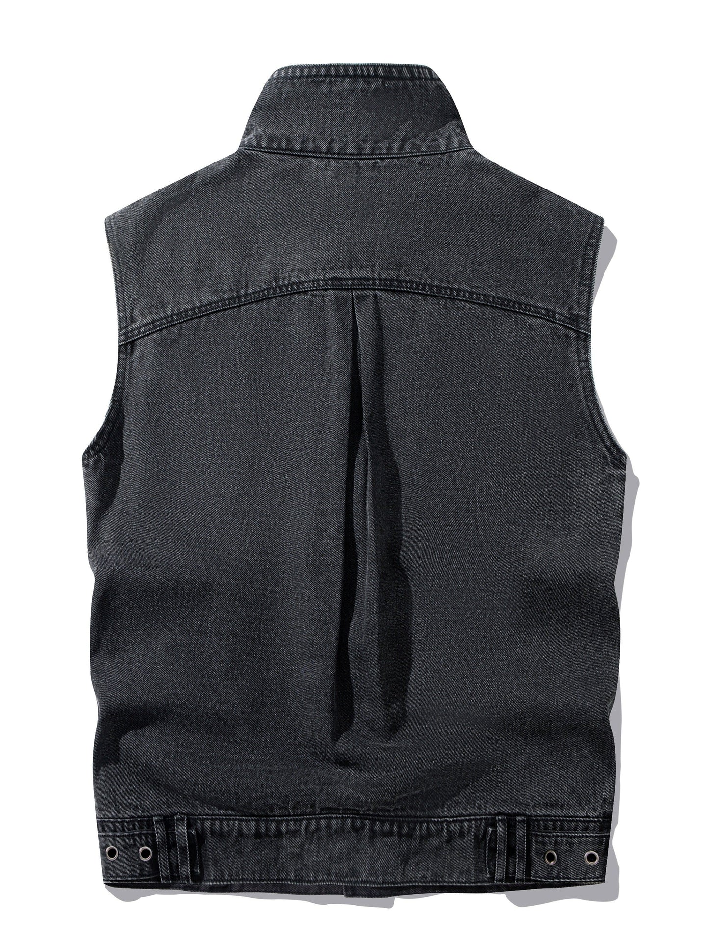 Herrväst i denim – Ärmfri, avslappnad stil för vardagsbruk