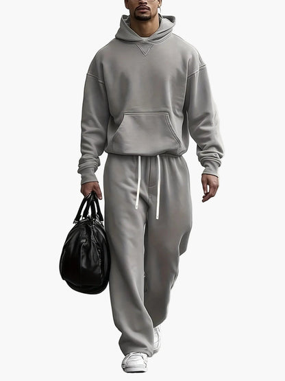 Herrset med Hoodie och Joggingbyxor – Ledig och Trendig Streetwear för Vardag och Träning