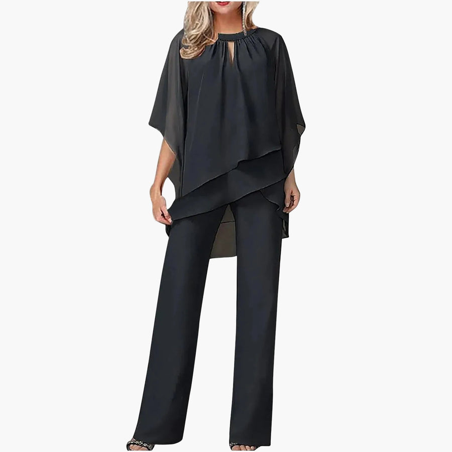 Damernas eleganta byxdress med festlig design och lös passform – Perfekt för formella tillfällen och högtider