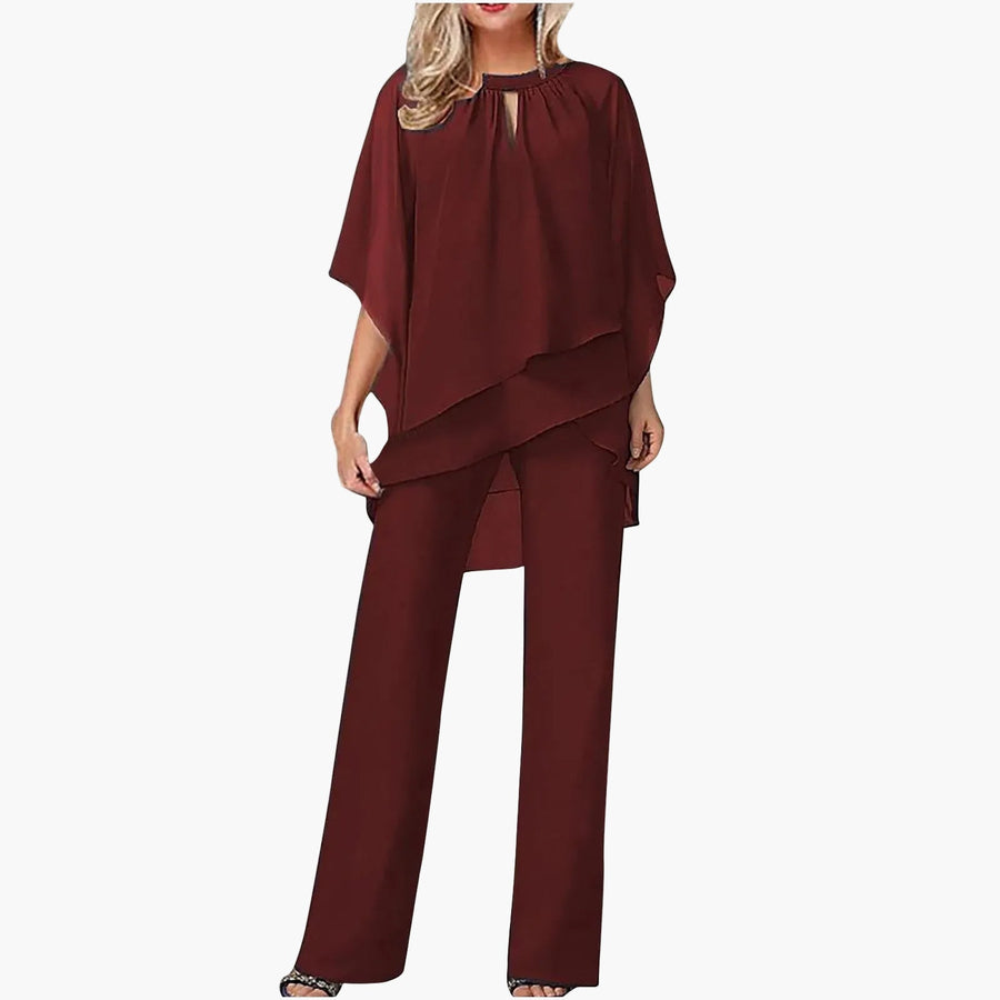 Damernas eleganta byxdress med festlig design och lös passform – Perfekt för formella tillfällen och högtider