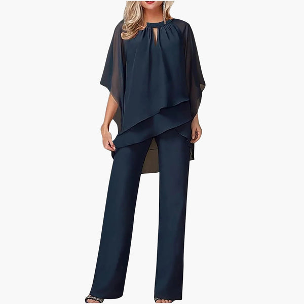Damernas eleganta byxdress med festlig design och lös passform – Perfekt för formella tillfällen och högtider
