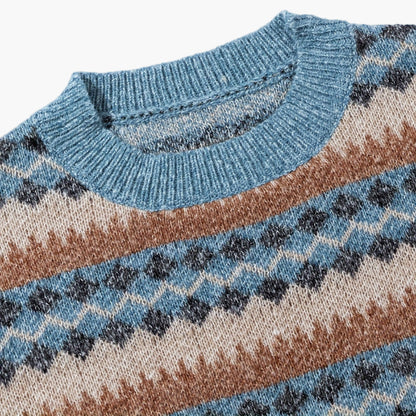 Herrtröja med retro mönster – avslappnad och trendig för höst och vinter