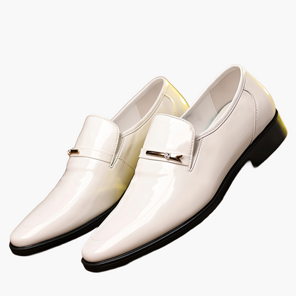 Herr Slip-On Lackskor – Elegant Loafer för Fest och Kontor