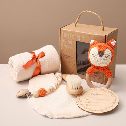 Unisex Baby Presentset med Djurtema – Perfekt Gåva för Nyfödda och Babyshower