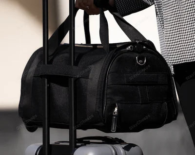Herr Elegant Duffle Plaggväska Resväska Multifunktion för Affärsresor och Weekend