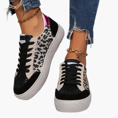 Dam Sneakers med Glittrig Stjärndesign – Trendiga Vardagsskor för Mode och Komfort