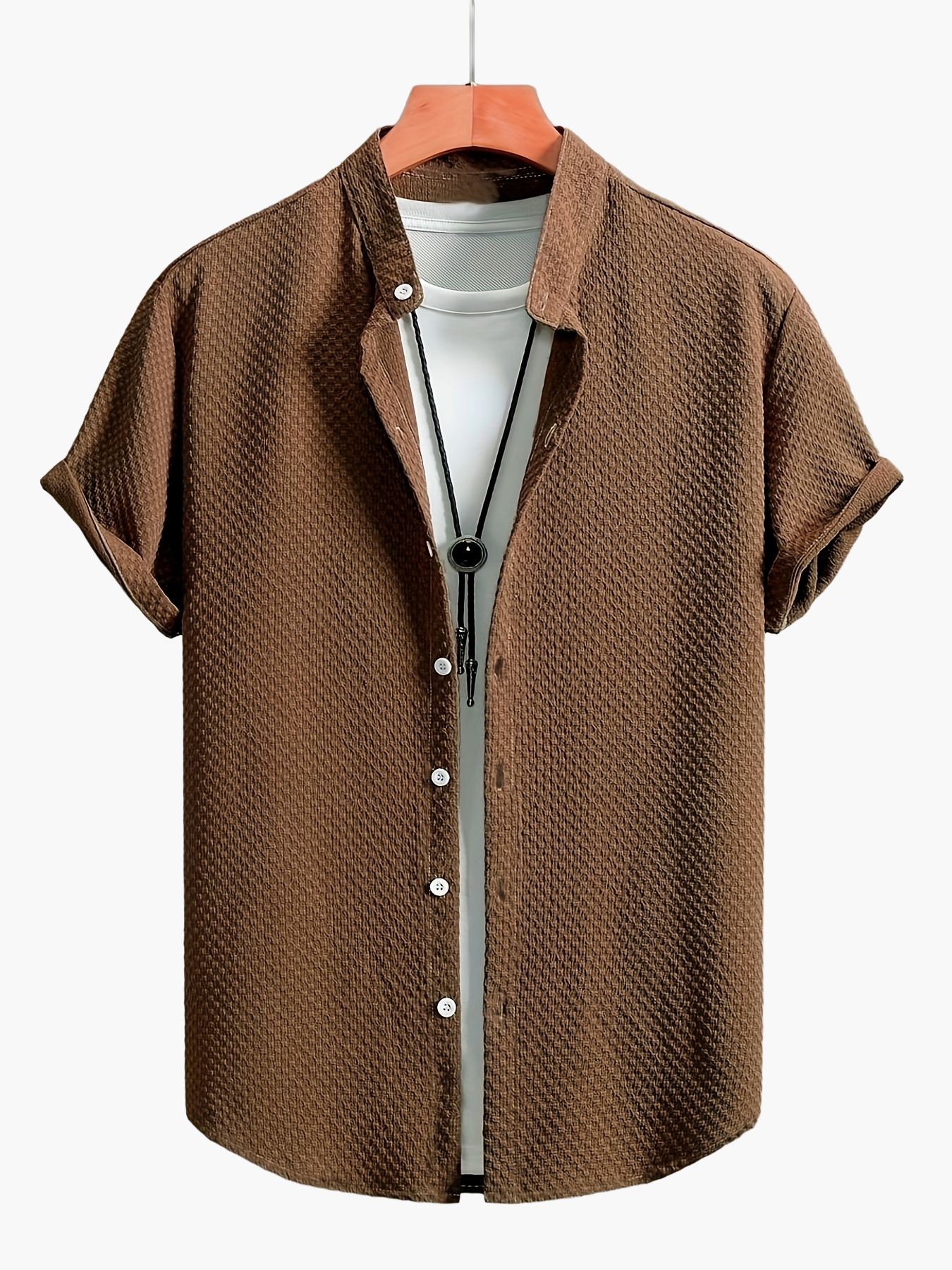 Herr Skjorta Kortärmad Casual Med T-shirt Layered Look, Perfekt För Sommar