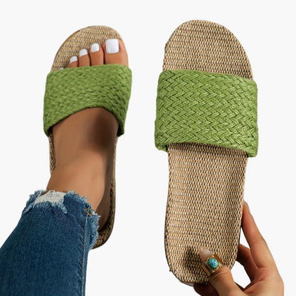 Dam Sandaler Slip-in Platta Häl Somriga Casual Tofflor