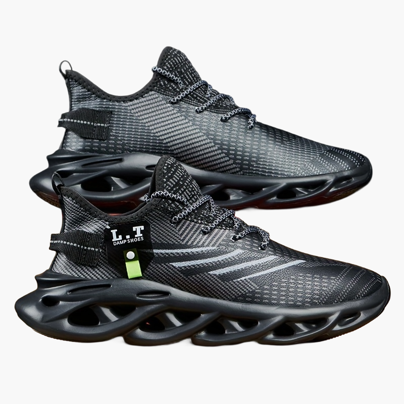 Herr Sneakers Sportiga Löparskor med Modern Design – Bred Passform och Unik Sula