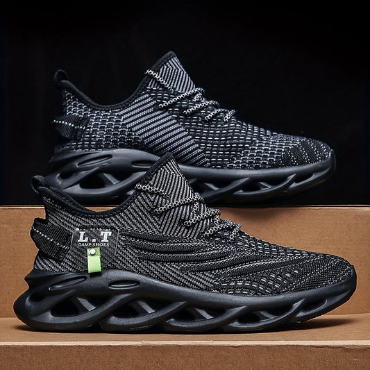 Herr Sneakers Sportiga Löparskor med Modern Design – Bred Passform och Unik Sula