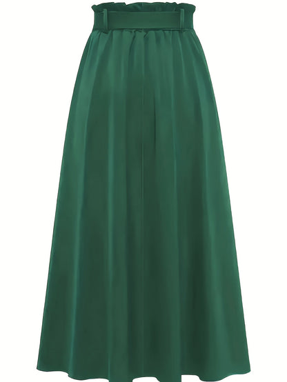 Dam Kjol Midja med Knytband Elegant A-Linje Vardagsstil