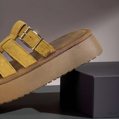 Dam Sandaler Slip-In Fisherman Plattform Trendig Vardagssko