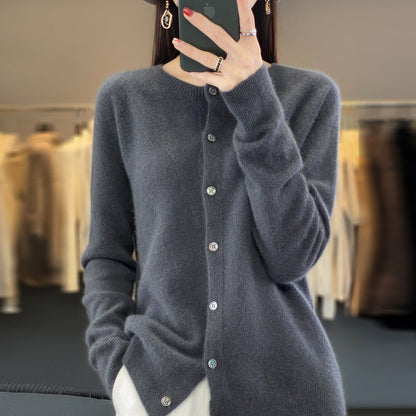 Emma – Lätt och luftig Cardigan med O-hals och lösa tröjor
