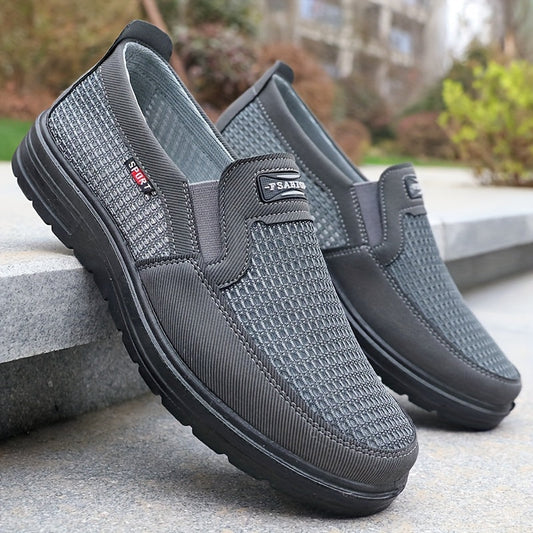 Herrar Slip-on Andningsbara Vardagsloafers – Stilrena Skor för Fritid och Promenader
