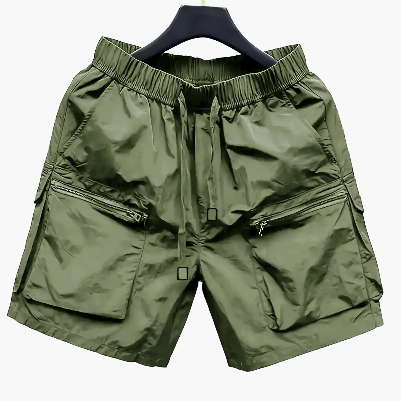 Herrarnas avslappnade cargoshorts med stora fickor och dragkedja – trendig streetwear för vardag och fritid