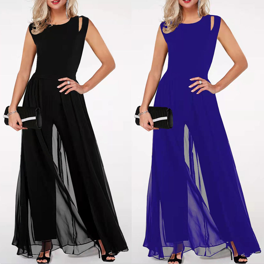 Mary – Jumpsuit i mjukt premiumtyg med enfärgad design