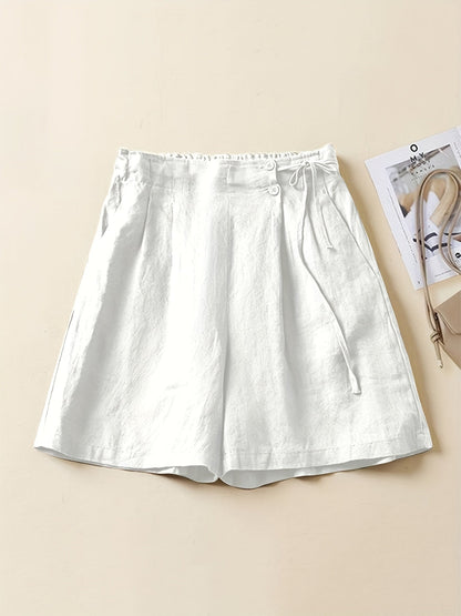 Dam Bermuda Shorts med Hög Midja och Avslappnad Passform – Perfekt för Sommarens Vardag