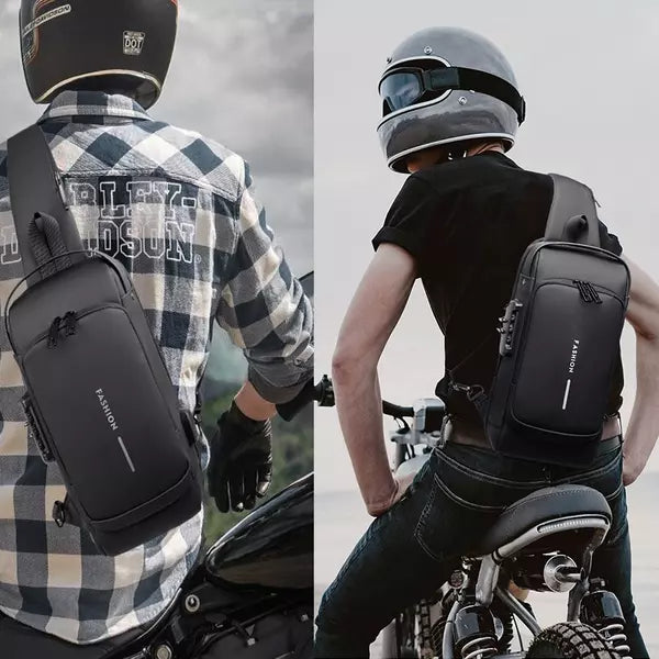 Charlotte – Unisex Anti-stöld Crossbody-väska med Laddare