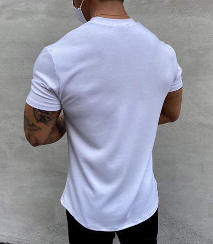 Donald – Amerikansk Slim Fit Muskel Rundad Hem T-shirt med Korta Ärmar