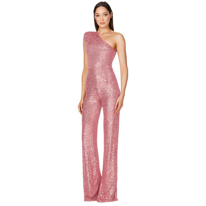 Sue – Ärmellös Enaxlad Paljett Jumpsuit