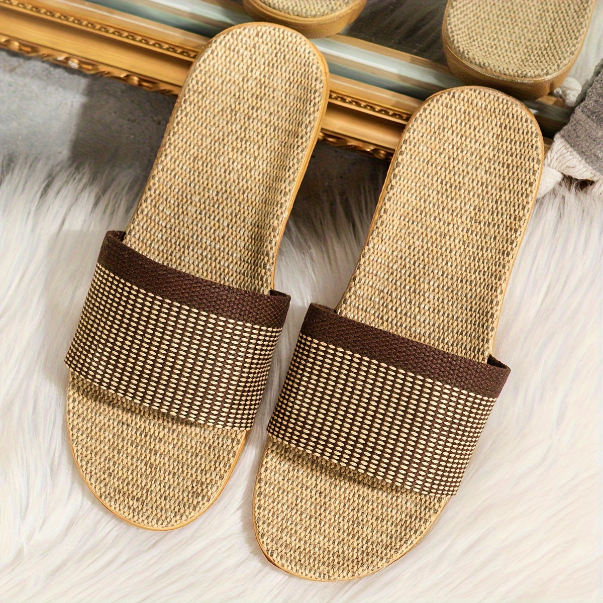 Dam Sandaler Slip-in Platta Häl Somriga Casual Tofflor