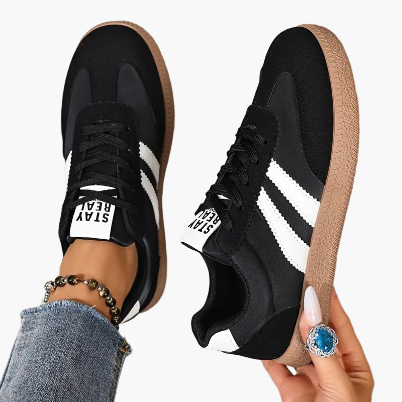 Dam Sneakers Retro Stil Vardagsträningsskor Avslappnad Komfort