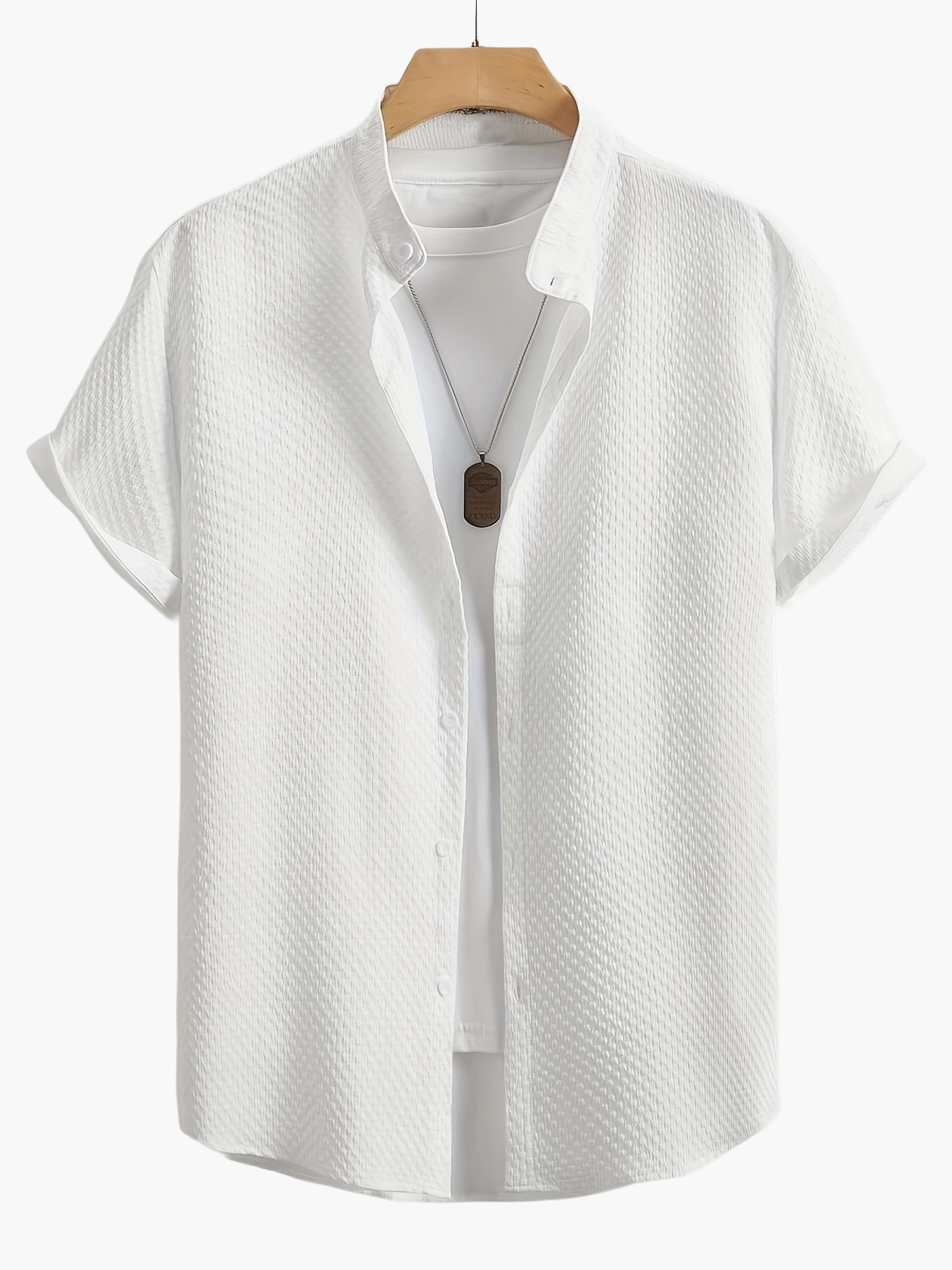 Herr Skjorta Kortärmad Casual Med T-shirt Layered Look, Perfekt För Sommar