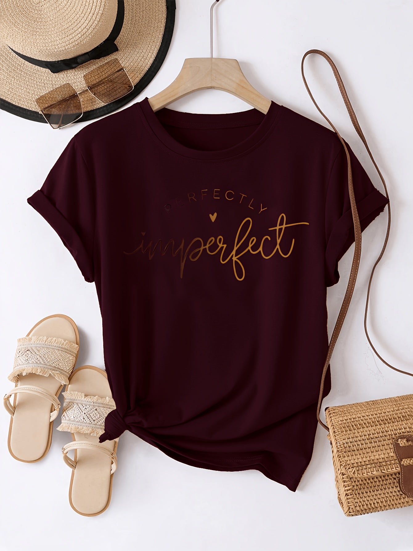 Dam T-shirt med tryck – Perfekt Oimponerad, Casual Stil, Vardagsanvändning