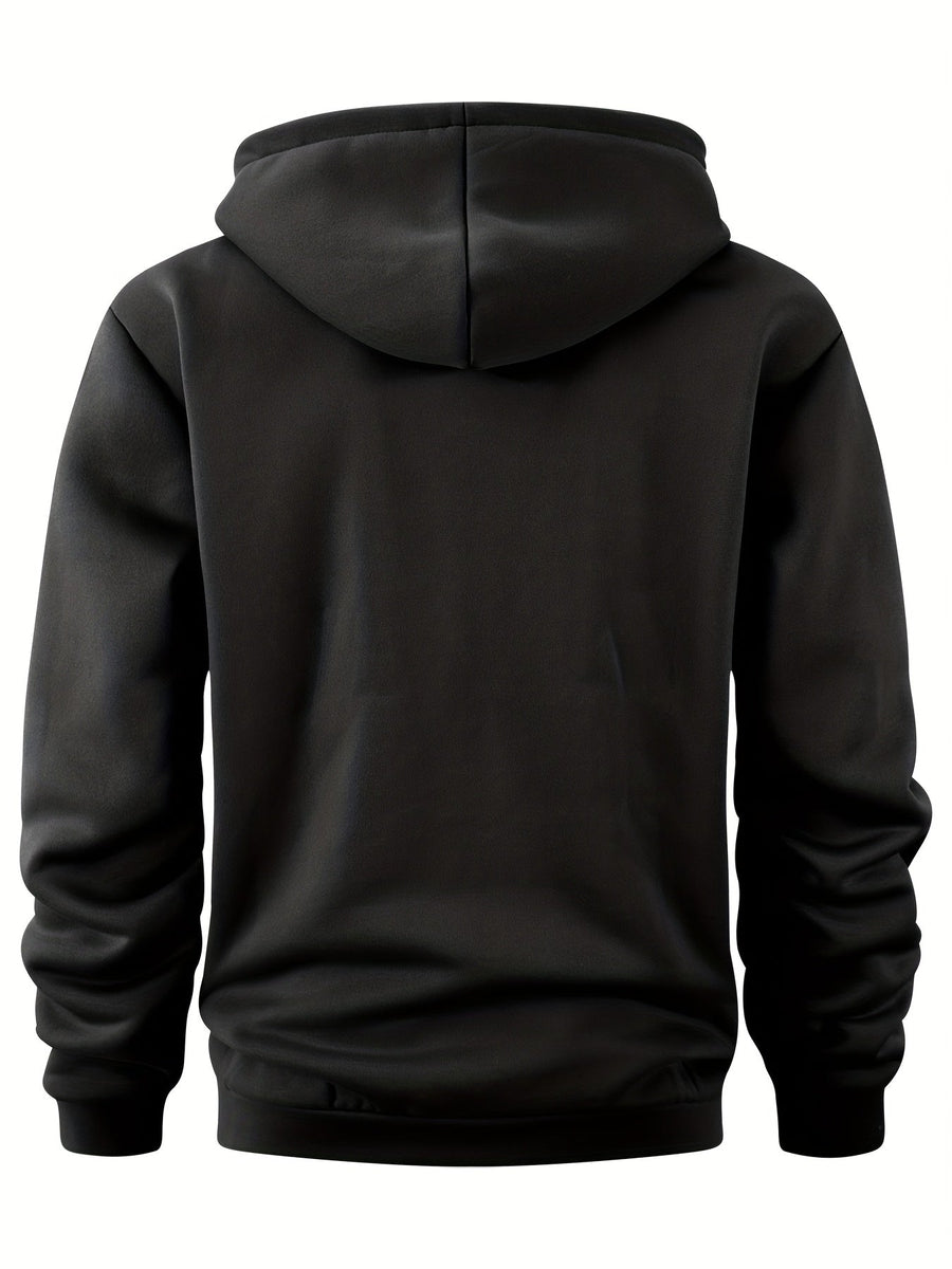 Unisex Hoodie med Halvdragkedja och Fickor, Flerfärgad