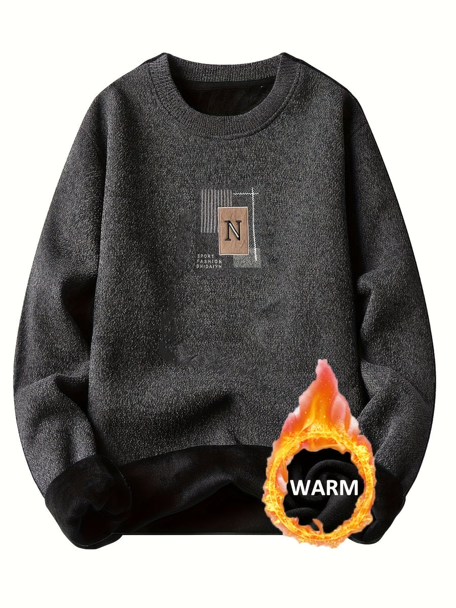 Unisex sweatshirt med rundhals och mjuk insida