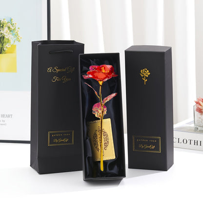 Elegant Dekorativ Evighetsros i Presentbox – Perfekt Gåva för Kvinnor, Romantisk Inredning och Jubileum