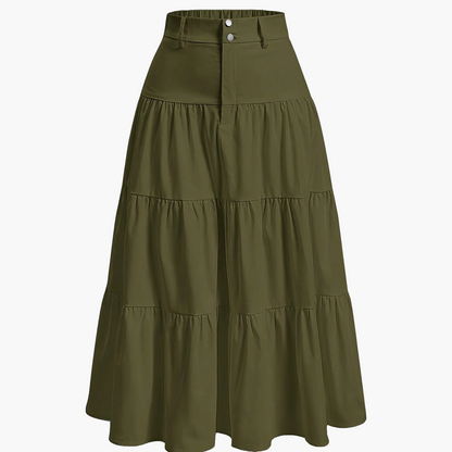 Dam Kjol A-linje Elegant Hög Midja Vår/Sommar
