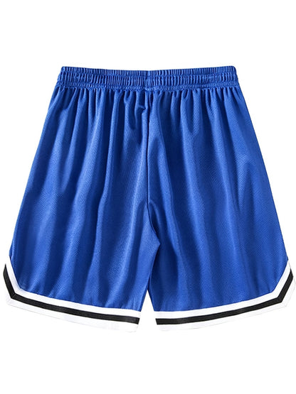Herr Sportiga Basketshorts med Los Angeles-tryck, Löst Passform, Perfekt för Träning och Fritid