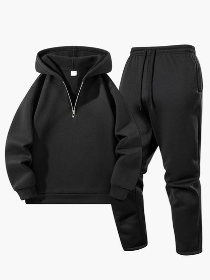 Herrarnas avslappnade hoodie och joggerset – perfekt för vardagsbruk och sport