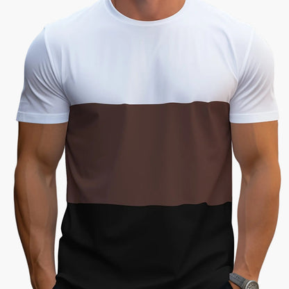 Herr T-shirt med färgblock – Modern och avslappnad stil för vardagsbruk