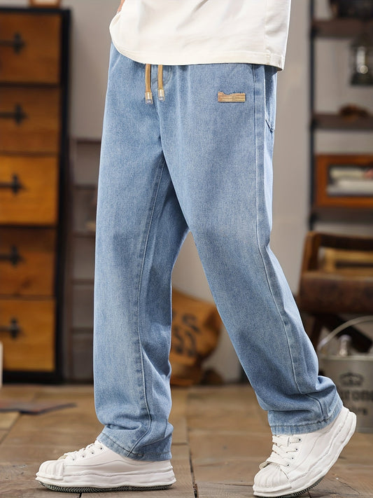 Herr Jeans Jogger Byxa Avslappnad Stil för Vardagsbruk