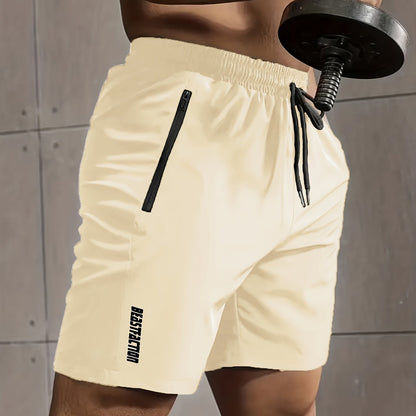 Herr Träningsshorts med dragkedjeficka – Sportiga Gymshorts för Träning & Fitness