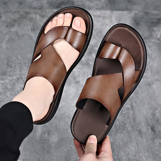 Herrsandaler för vardag och fritid – Sportig design, öppen tå, bekväma slip-on