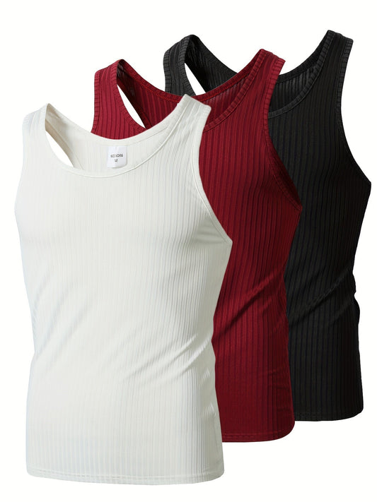 Herrlinnen 3-pack – Ribbad Sportig Stil för Träning & Vardag